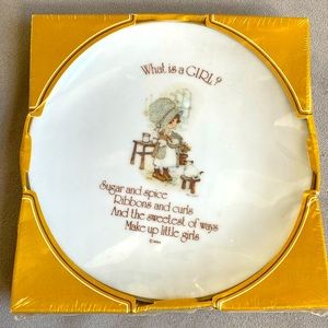 What is a girl? Lasting Moments 1975 vintage porcelain plate.